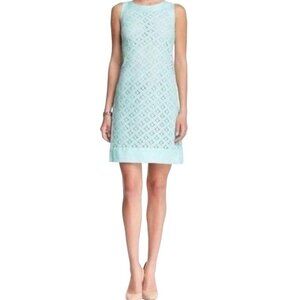 Eilza J Dress Celeste Lace Sleeveless Women's Size 2 Mint Green Linen Blend Shif